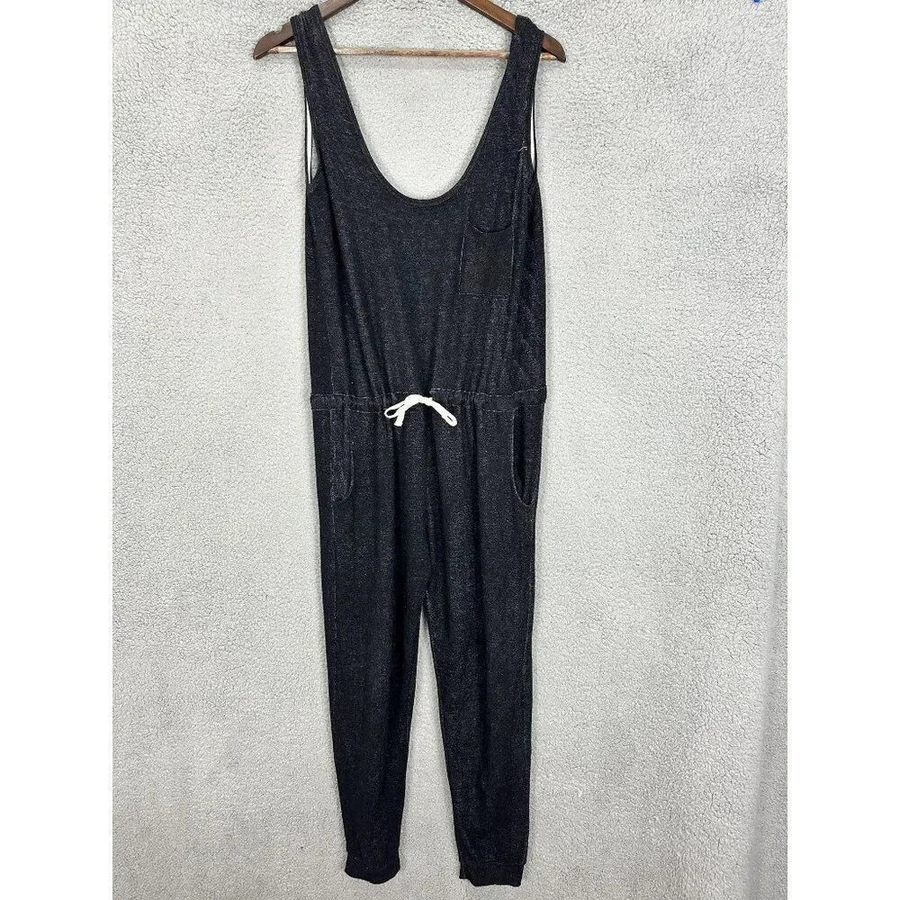 Ci Sono jumpsuit womens small gray sleeveless‎ jogger pockets tie waist soft